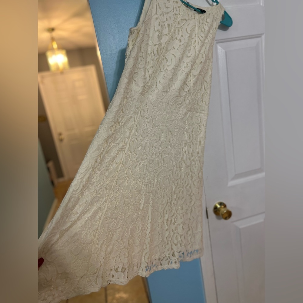 Apartment 9 size 8 dress, cream lace knee length